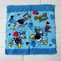 ドナルドダック タオル 青