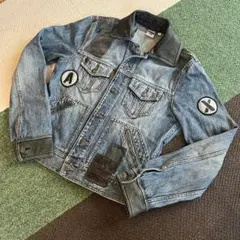 入手困難✨XL相当 アルマーニ ボンバージャケット デニム キルティング 切替 EMPORIO ARMANI エンポリオアルマーニ リバーシブル