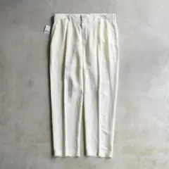 90s デッドストックラルフローレン ツータックスラックス リネンW33L32