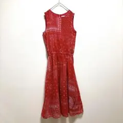 RETRO GIRL　レトロガール　ノースリーブ　ワンピース　レッド
