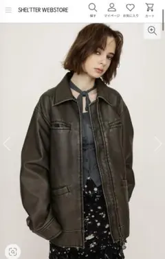 VINTAGE BOXY F／LEATHER ジャケット　SLY