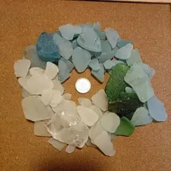☆天然シーグラス アクアブルー、ホワイト、グリーン400g☆