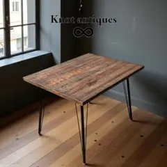 クラッシュゲート Knot antiques フランクテーブル 古材×スチール脚
