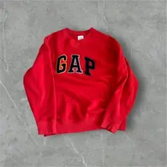 白タグ 00s OLD GAP ロゴ スウェット 赤