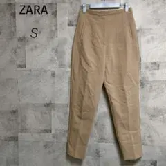 ZARA ザラ【S】ハイウエストパンツ ゴールデンブラウン ベージュ カジュアル