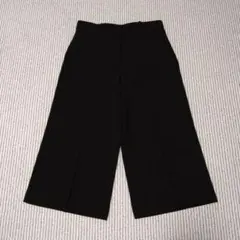 未使用 ZARA キュロット ワイドパンツ センタープレス 黒
