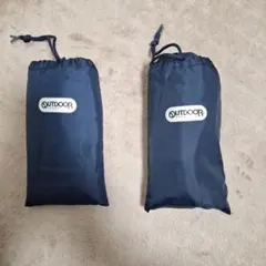 「OUTDOOR レインジャケット、パンツ 130 キッズ 収納袋付き 2点」
