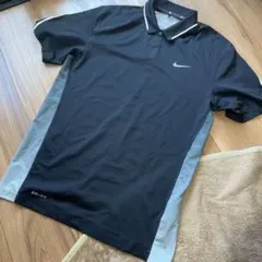 【レア】Nike タイガーウッズコレクションDRI-FIT ポロシャツ黒/グレー