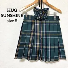 『美品』 HUG SUNSHINE【S】プリーツスカート リボン付き 制服風