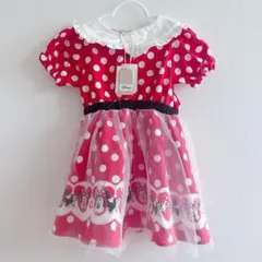 ディズニー　バースデイ　ミニー　ドット　コスプレ　ドレス　ワンピース