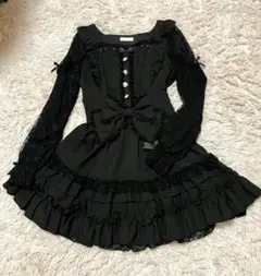 ロリータ ひざ丈ワンピース