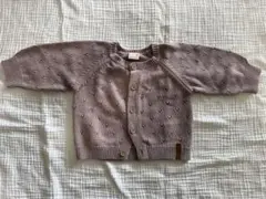 petit main ニット カーディガン くすみピンク 80㎝