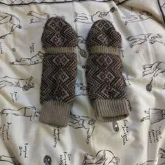 ウール 幾何学模様 ミトン