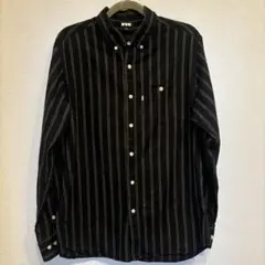 FTC ボタンダウンシャツ 黒白ストライプ