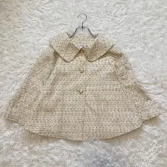 【新品　タグ付】Anatelier　アナトリエ　ツイード　ポンチョ　花柄ボタン