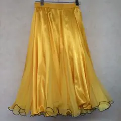 日本製Bright Proccedダンススカート黄色フレアMサイズ
