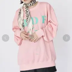 チャオパニック　BDFフラワープリントスウェット　ピンク