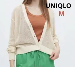 UNIQLO ユニクロ メッシュショートカーディガン M