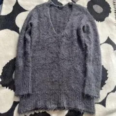 COMME CA ISM グレー Vネック ニット