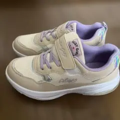 ALGY GIRL スニーカー ベージュ パープルのサムネイル