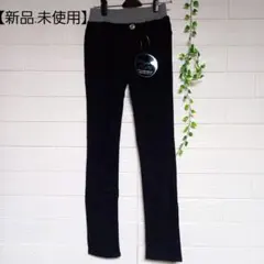 【新品.未使用】キッズウエストゴムストレッチパンツ　160　黒　裏起毛