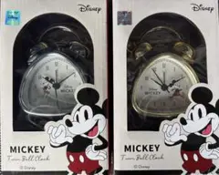 【Disney】ミッキー ツインベル時計2点セット