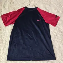 ナイキ【M】ドライフィット 半袖 ネイビーf232