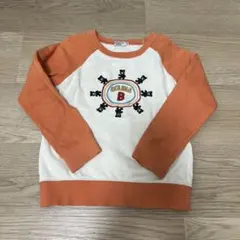 DOUBLE.B トレーナー 110 オレンジ/ホワイト