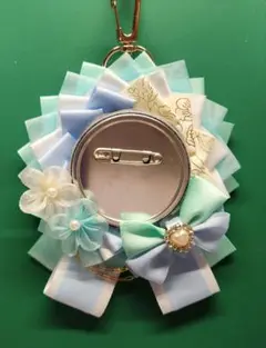 痛ロゼット 【ライトグリーン × 水色】