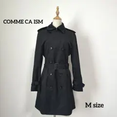 【COMME CA ISM】トレンチコート【M】ブラック