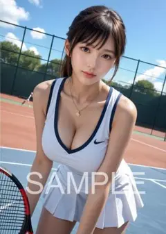 AI 美女 グラビア テニス 清楚 A4ポスター 美人 高画質 c091821