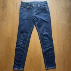無印良品☆縦横ストレッチスキニーデニム☆26ダークブルー