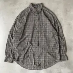 90s Van Heusen ネルシャツ 長袖 千鳥格子柄 チェック bdシャツ
