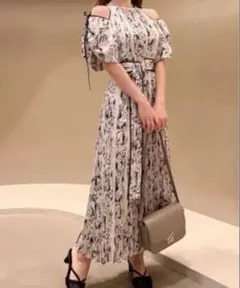 SNIDEL 2WAYボリュームスリーブワンピース ロング 半袖 サイズ0