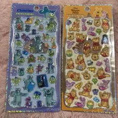 【正規品】ディズニー プチドロップステッカー 2種セット プーさん　モンイン