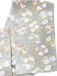 西陣織 袋帯 瑞花彩花映文 正絹 六通 D707 - メルカリ