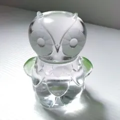 スワロフスキー クリスタルガラス フクロウ型オーナメント - メルカリ