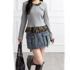 clearデニムミニスカート