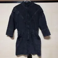 ZARA ブラックデニム ロンパース Sサイズ