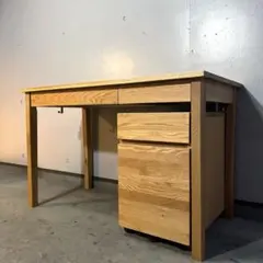 【直接お渡し】無印良品 タモ材 デスク/キャビネットセット　勉強机　中古 直接お渡し】無印良品 タモ材 デスク/キャビネットセット 勉強机 中古