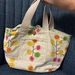 北欧風お弁当バッグ　サブバッグ　リバーシブル　ハンドメイド