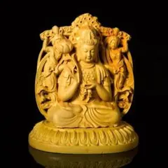 十二干支お守り本尊 大勢至菩薩 両面彫り仏像 午年(うまどし)