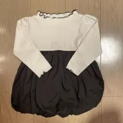 ベビー ドッキングワンピース バルーンスカート 長袖 90cm