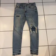 mnml スキニーデニム ダメージ加工 ジップ付き 29インチ - メルカリ