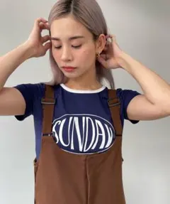 本日限定値下げ☆サンセルフ sanself SUNDAY ロゴ Tシャツのサムネイル
