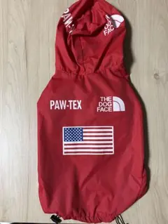 THE DOG FACE犬服犬用レインコートおしゃれカッパ雨具レッド　XL