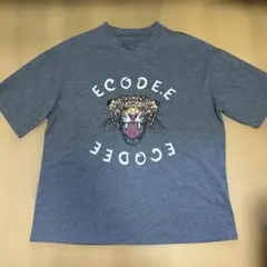 JUNOAH 半袖Tシャツ グレー レオパードプリントのサムネイル