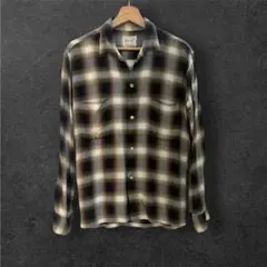 60s タウンクラフト オンブレ レーヨンシャツ 船タグ オリジナル