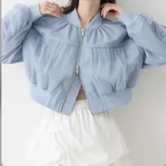 新品タグ付　定価9900円　スプリング　チュールレイヤードブルゾン