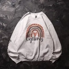 JERZEES スウェット　ハート　虹　アート